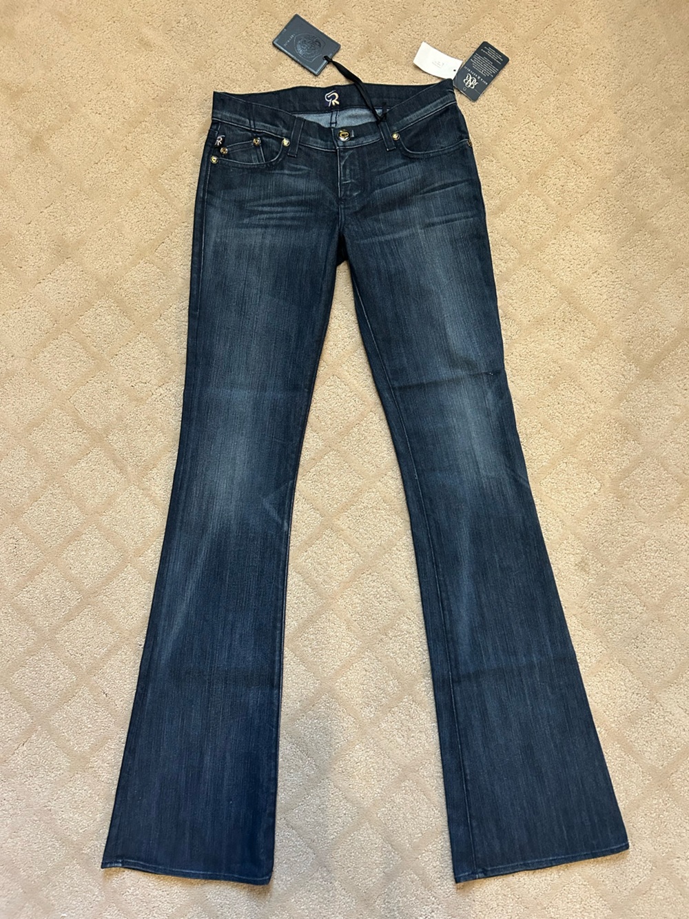 Rock & Republic Dark Indigo Wide Leg Jeans